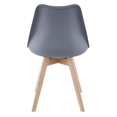 Крісло для кухні на ніжках Bonro BN-487 сіре (42300183)