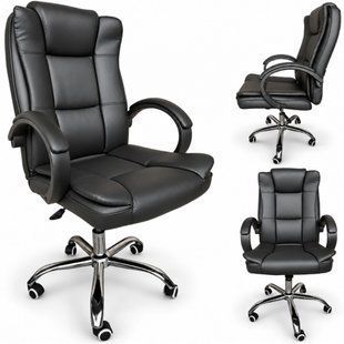 Кресло офисное на колесах Bonro B-607 черное (4230012)