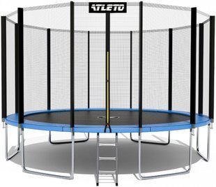 Батут дитячий з сіткою та драбинкою 490 см Atleto (21001000)