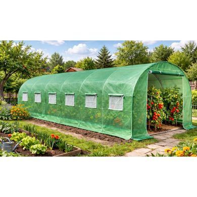 Теплиця садова парник для городу з вікнами Bonro UP-18м2 (42400405)