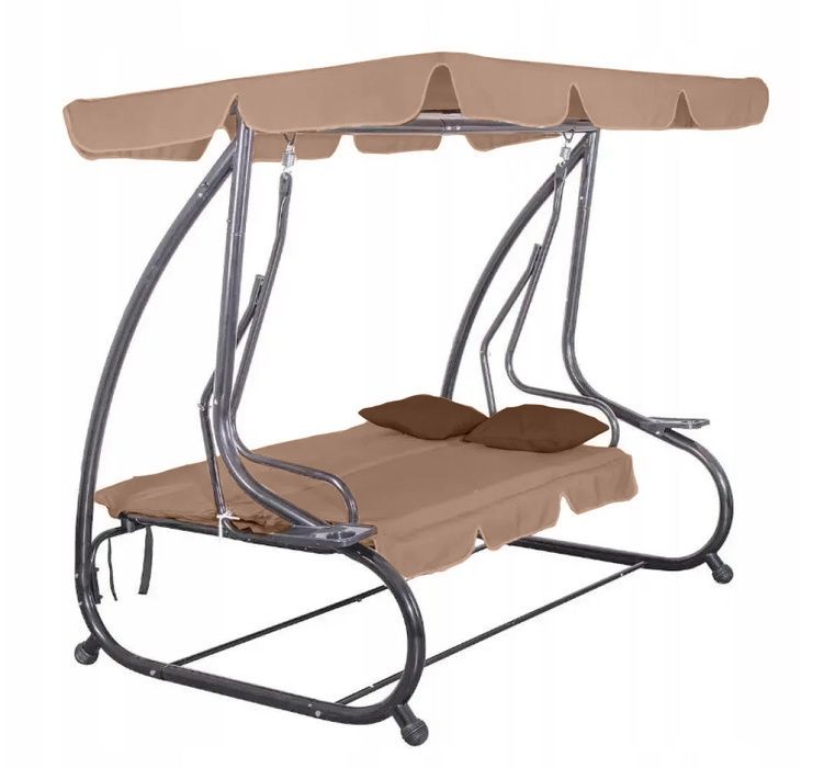 Гойдалка садовая Bonro Garden BW-002 коричневая 3 местная (42400948)