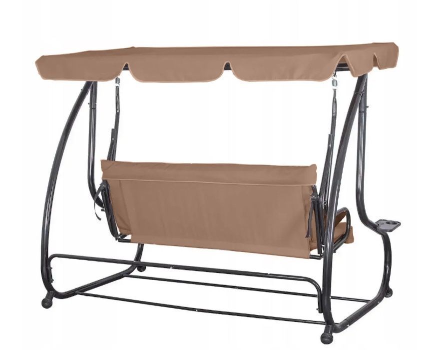 Гойдалка садовая Bonro Garden BW-002 коричневая 3 местная (42400948)