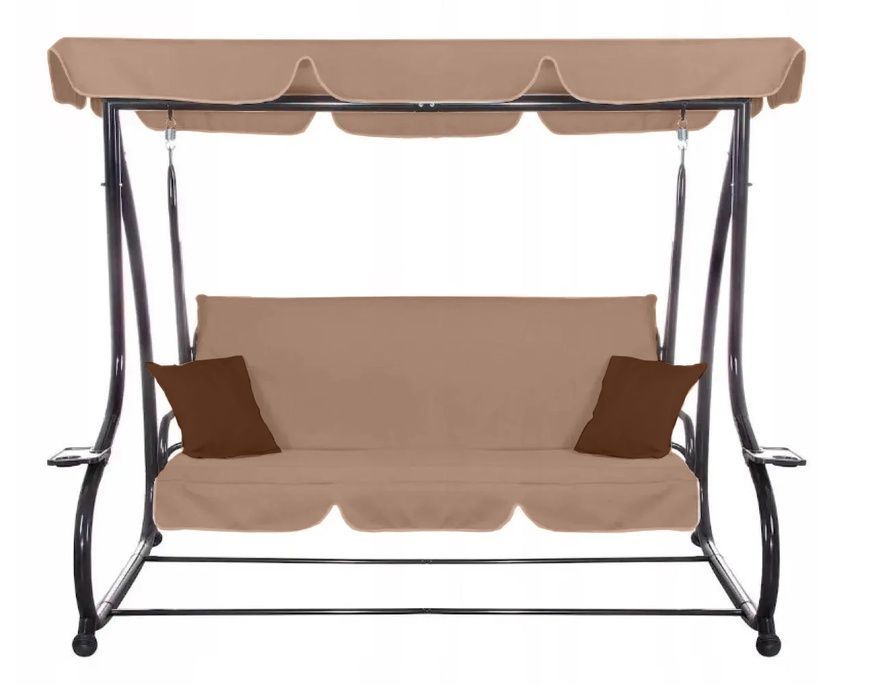 Гойдалка садовая Bonro Garden BW-002 коричневая 3 местная (42400948)