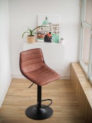 Барный стул со спинкой Bonro B-081 светло-коричневый (2 шт) (47000068)