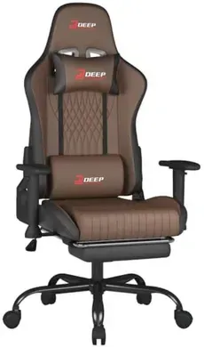 Геймерское кресло с подставкой для ног Bonro 1002G коричневое (42412606) Bonro Игровые кресла 3 284 грн