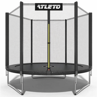 Батут детский с сеткой 183 см Atleto черный (42400450)