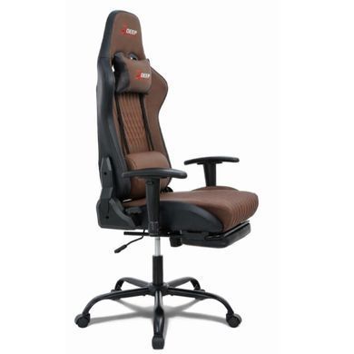 Геймерське крісло з підставкою для ніг Bonro 1002G коричневе (42412606)