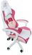 Кресло геймерское Bonro Lady 807 розово-белое (42300098)