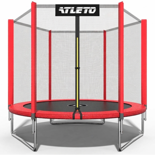 Батут детский с сеткой 183 см Atleto красный (42400452)