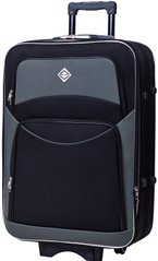 Дорожня валіза на колесах Bonro Style велика чорно-сіра (10012705)