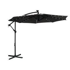 Зонтик садовый с подсветкой LED серый Bonro B-7012LP 3м 8 спиц (42400511)