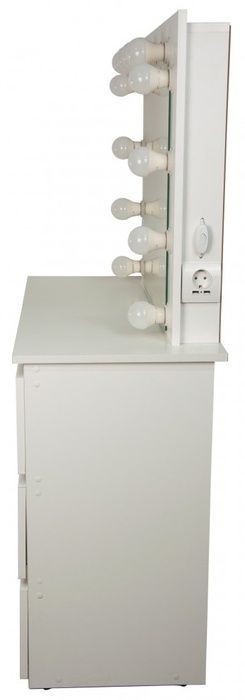 Туалетний столик з підсвіткою, розеткою та USB Bonro B071 білий (20000040)