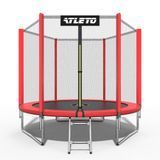 Батут дитячий з сіткою та драбинкою 312 см Atleto червоний (42400474)