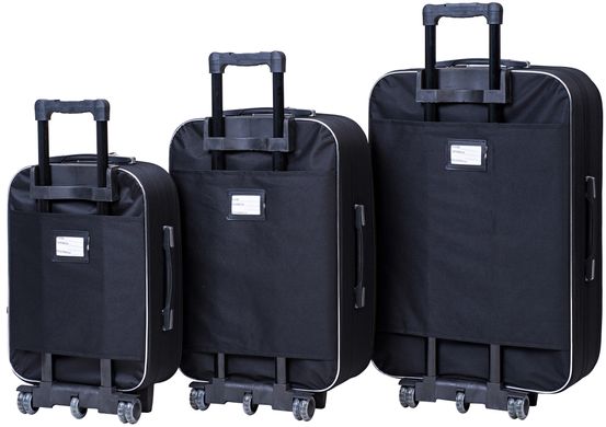 Набір валіз Bonro Style 3 штуки чорно-т.фіолетовий (10010311)