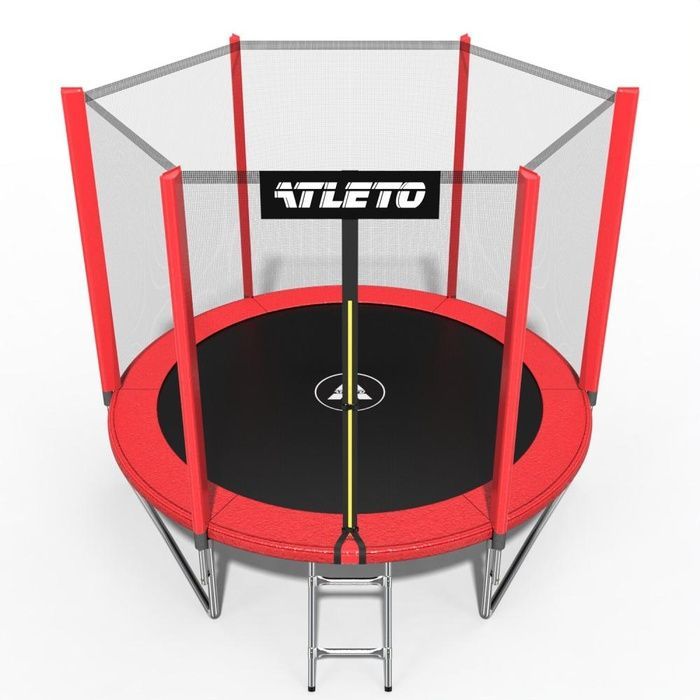 Батут дитячий з сіткою та драбинкою 312 см Atleto червоний (42400474)