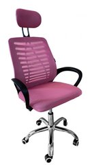Крісло офісне Bonro B-6200 рожеве (42400128)