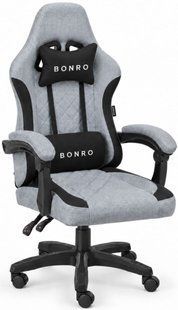 Компьютерное кресло из ткани Bonro Extreme светло-серое (B-148) (42401252)