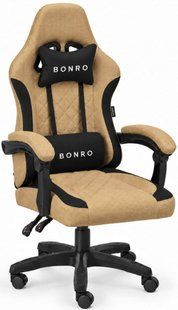 Компьютерное кресло из ткани Bonro Extreme черно-коричневое (B-148) (42401253)