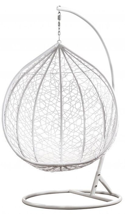Подвесное кресло-качалка кокон Bonro 329 XL (бело-серое) (46000014)