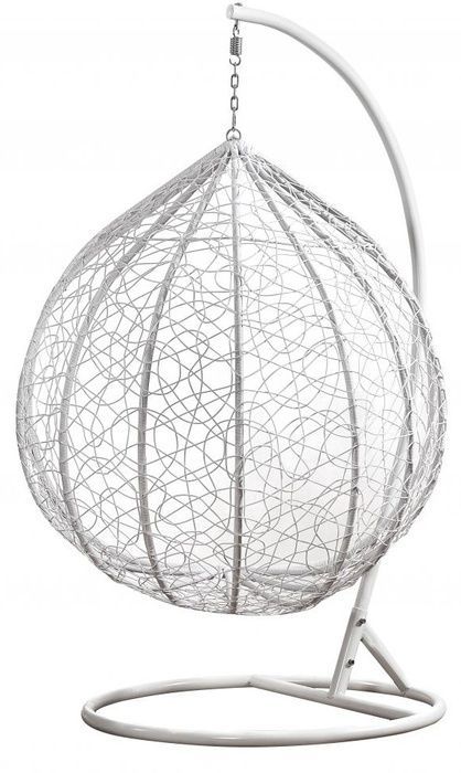Подвесное кресло-качалка кокон Bonro 329 XL (бело-серое) (46000014)