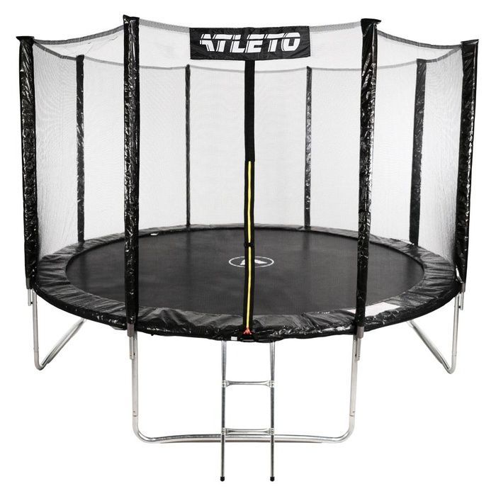 Батут детский с сеткой 374 см Atleto черный (42400459)