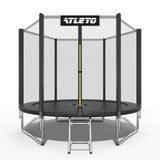 Батут дитячий з сіткою та драбинкою 312 см Atleto чорний (42400472)