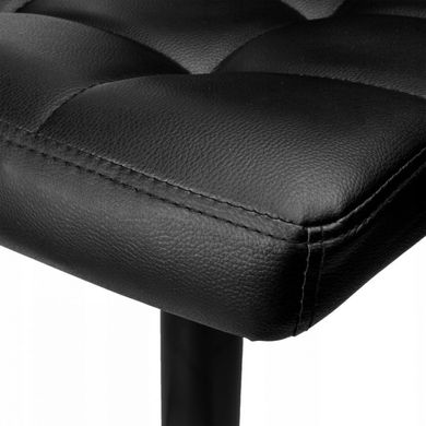Барний стілець зі спинкою Bonro BC-0106 чорний з чорною основою (47000151)